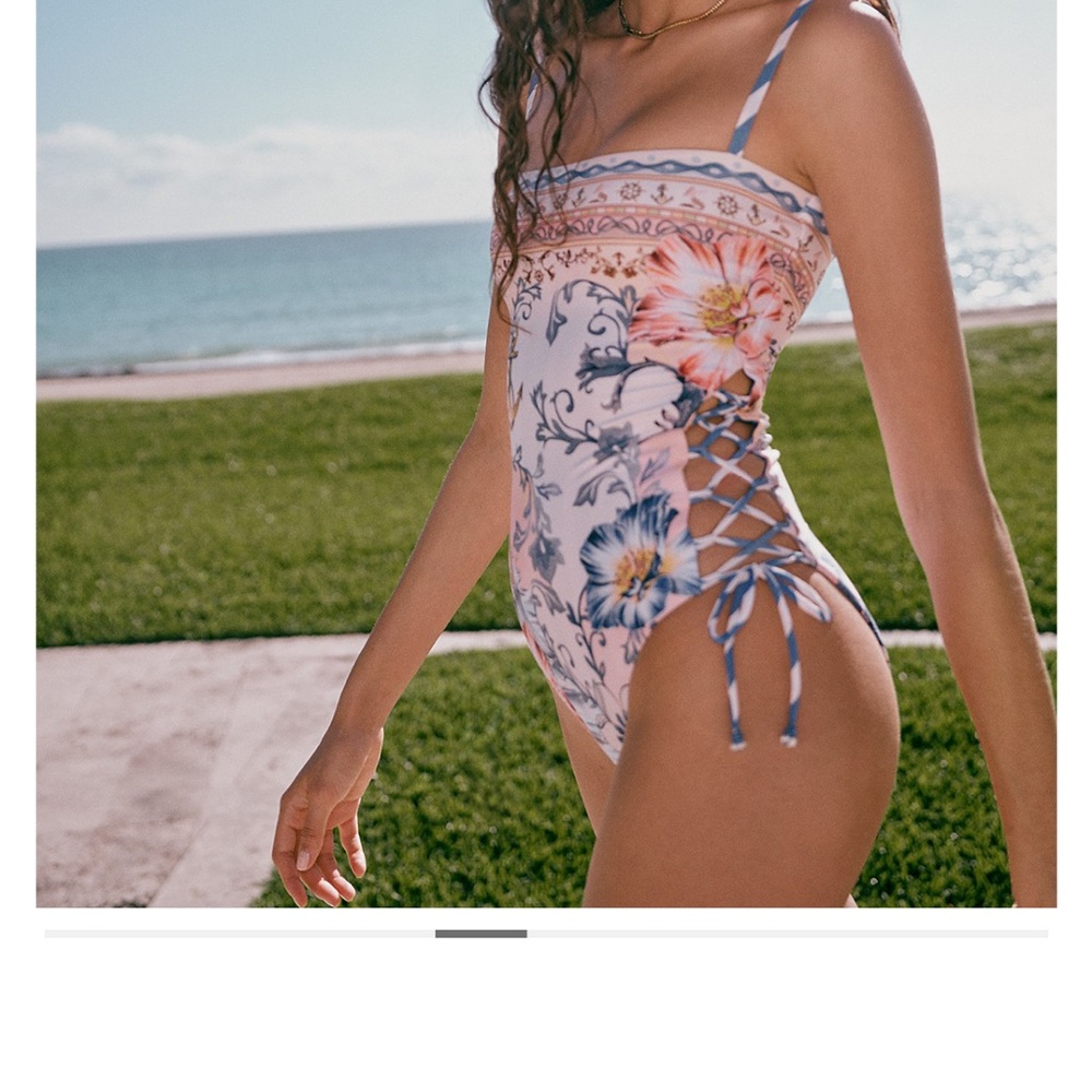 Agua Bendita REVERSIBLE Lace-Up One-Piece - NEW with tags - L